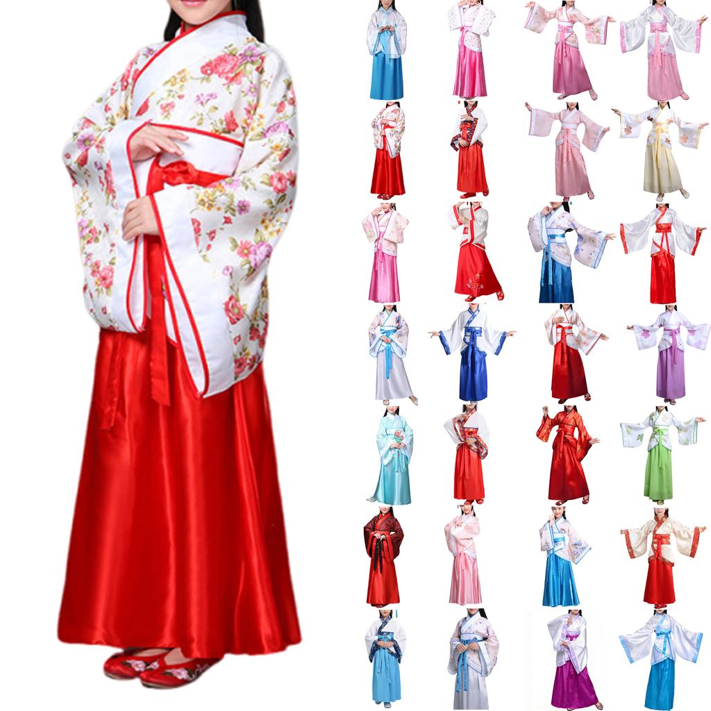 Traditional Chinese Girls Hanfu Outfit Vintage Style Dress Set with Skirt for Role Play and Cultural Events Suitable for Various Occasions