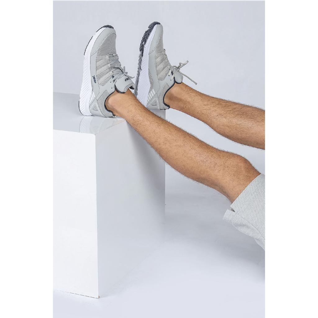 24865 Světle šedá - námořnická modrá pánské tenisky pro volný čas, sportovní obuv