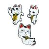 Cartoon Anime Lucky Cat Brooch - Cute Japanese Character Lapel Pin Accessory