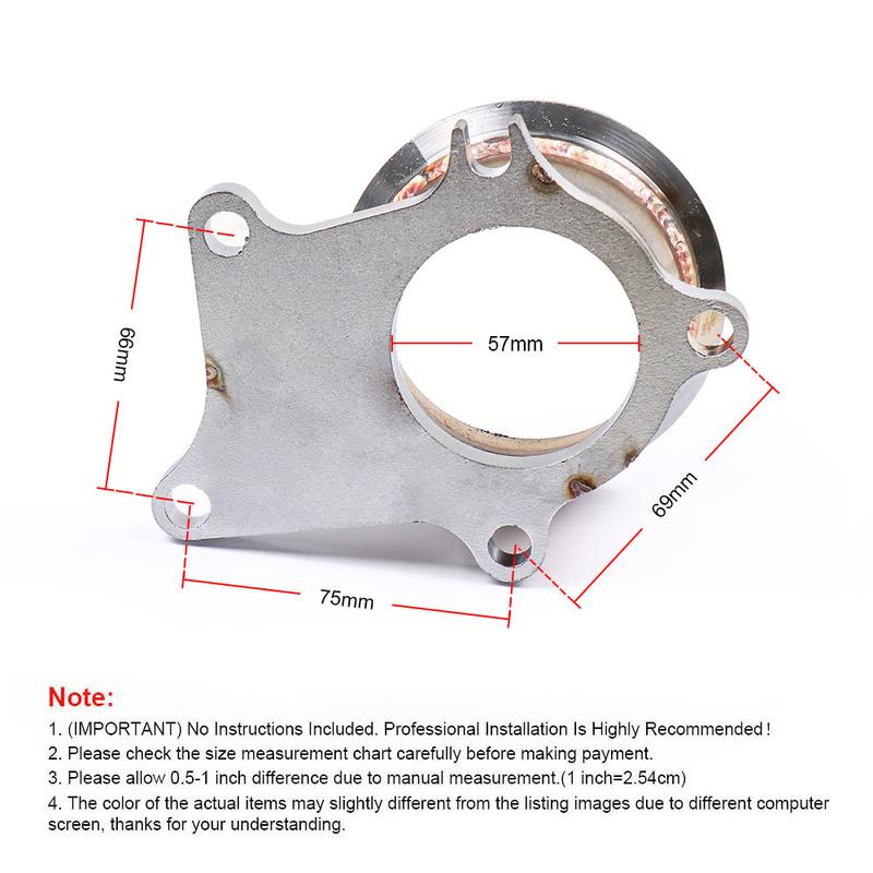 V-Band Flange Turbo Adaptor Stainless Steel Adapter For T3/T4 Turbo 5 Bolt to 3" TT102141