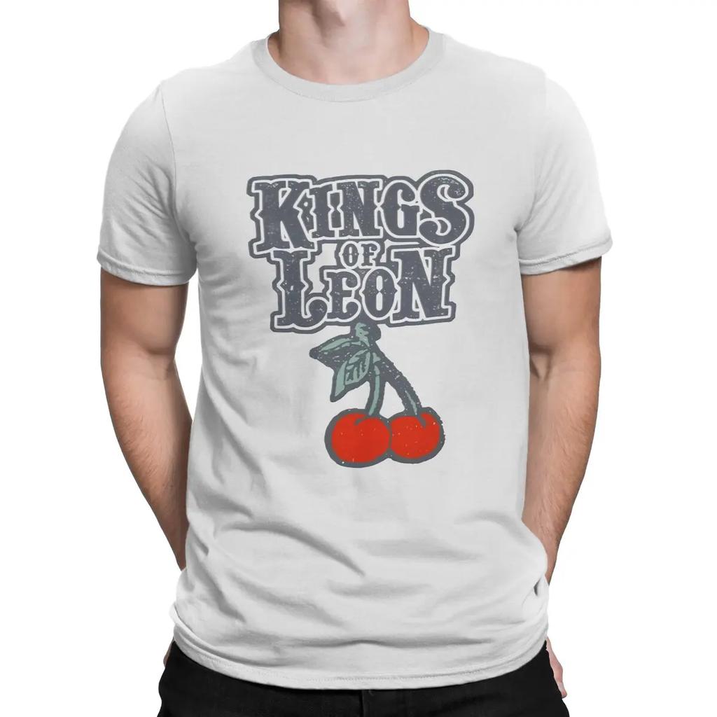 Lustige Musik T-Shirts für Herren O-Ausschnitt Reines Baumwoll-T-Shirt K-Kings Of Leon Band Kurzarm-T-Shirts Geschenkidee Kleidung