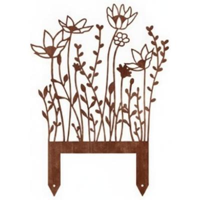 Decorative Iron Garden Stake, Brown Metal Butterfly Yard Art for Outdoor Planters and Flower Beds (1 PC)