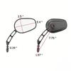 2 Pieces Sturdy Aluminum Motorcycle Mirrors Including Protective Layer For Older Bike Styles