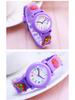 Kids' Cartoon Quartz Watch: 3D Strap, Round Case, Waterproof, Simple Design