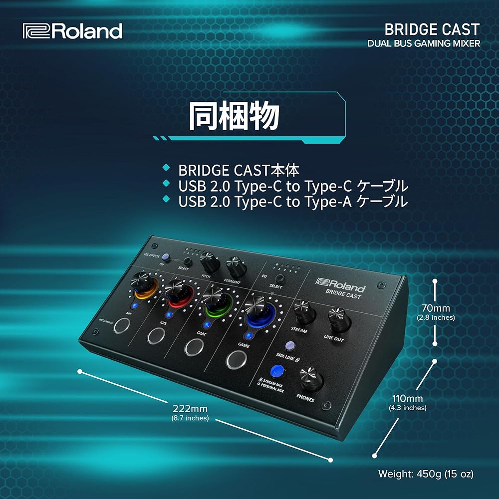 Roland Roland BRIDGE Cast/Gaming DAC Amplifier/Audio Interface/Distribution/Gaming Mixer/Audio Mi...