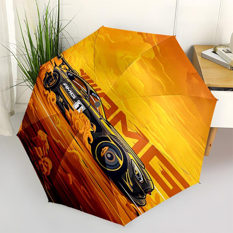 

Racing Car, AMG Themed Automatic Opening and Closing Umbrella, Compact Travel Umbrella, Lightweight and Portable, Suitable for Beach Commuti