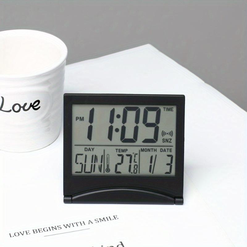 

Цифровой дисплей Wecker Temperatur LCD, Schreibtisch Platte Kalender Reise Schlummeruhr, 1 шт. 1pc чёрный