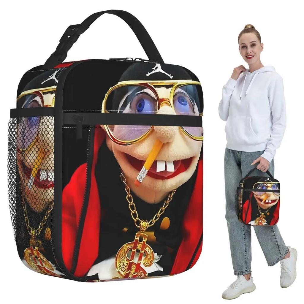 SML Rapper Jeffy Insulated Lunch Bag for Women Office Cooler Thermal Food Box Tote Portable Lunch Boxes Container