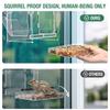Creative Clear Window Birds Feeder with Suction Cup Squirrel-Proof Bird Feeding Trays Spacious Bird Food Container Garden Lawn
