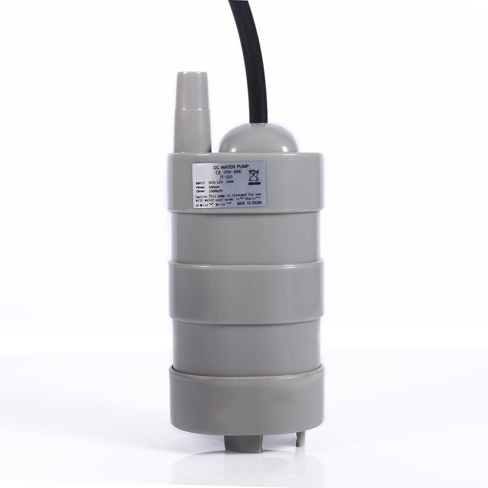 12V Vertical Submersible Motor   5 00LCelsiusH wCelsius 1.5M Black Bare Line