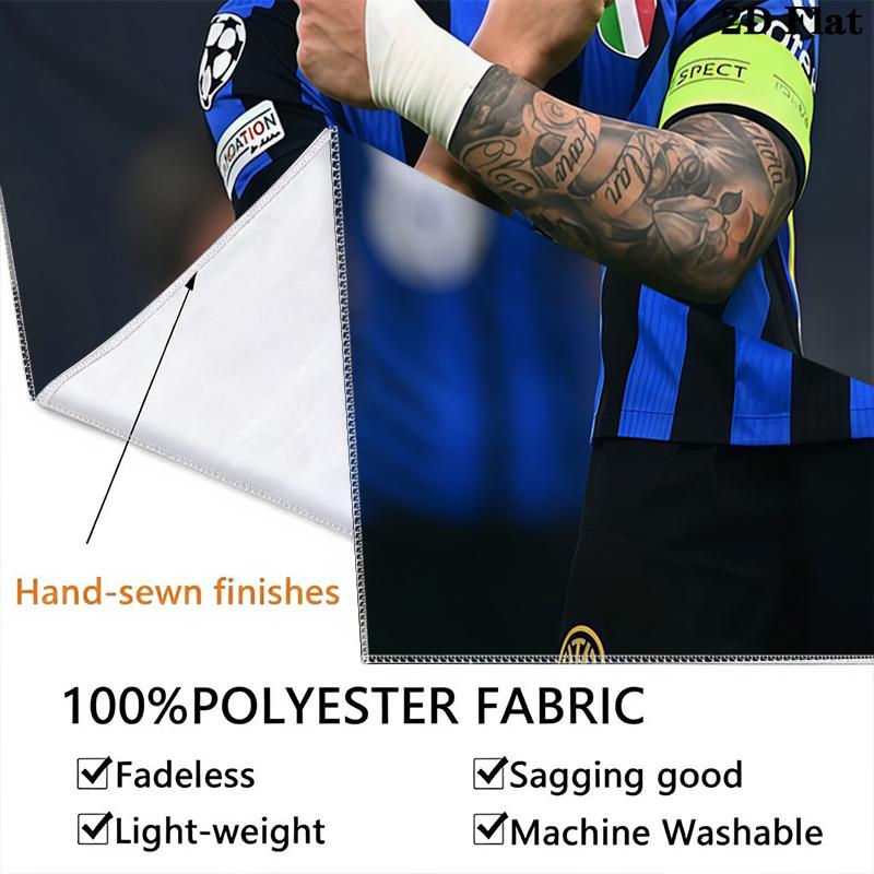 Inter Milan Wall Tapestry Aesthetic Wall Hanging Printed Fabric Blanket Decorative Tapestries for Bedroom Living Room Home Decor