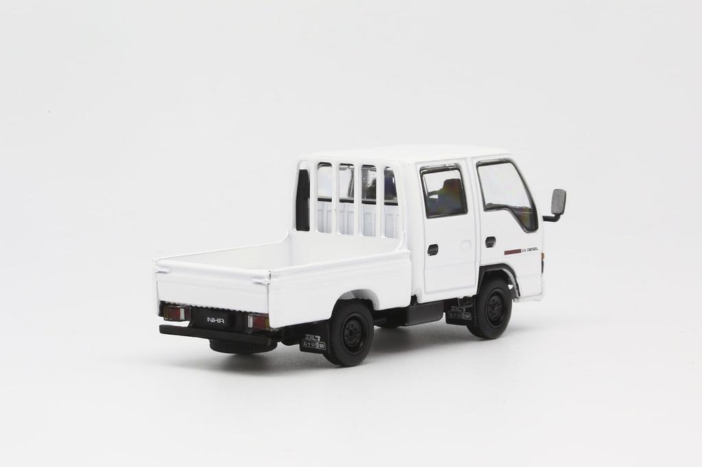 Genesis Company MODEL 1 Scale Isuzu Elf Double Cab Light Truck White LHD T66642 1/64 (NHR) - (Finished Model)