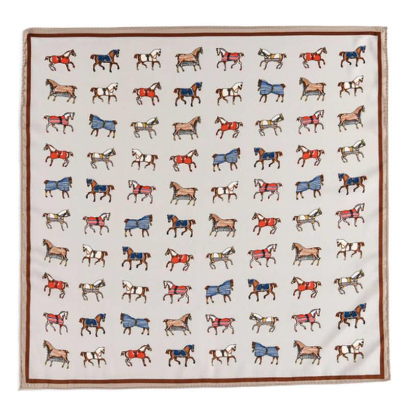 DOYOUKNOWMC ALL SEASON Mini Horse Print Beige Petite Scarf
