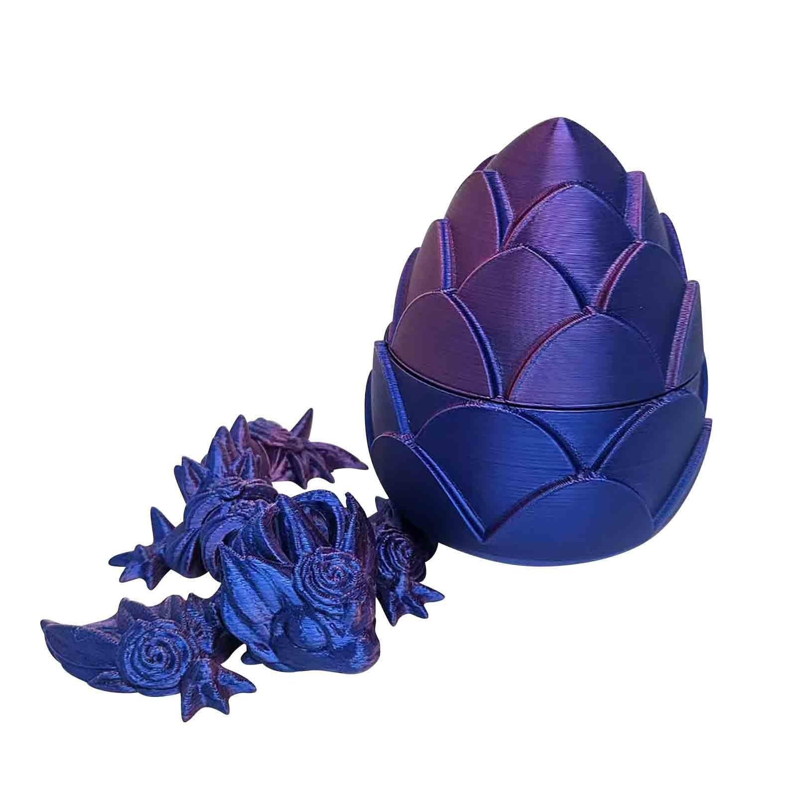 

Яйцо дракона в форме розы, 3D-печатная фигурка, яйцо дракона, шарнирная статуэтка дракона, дракон One Size