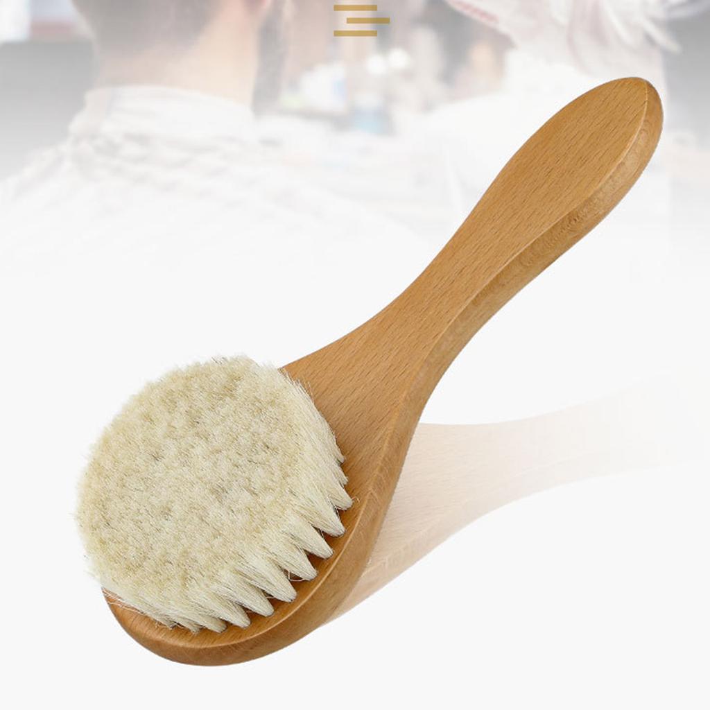Baby Hair Brush Round Wooden Brush Newborn Scalp Massage Brush Infant Hair Grooming Brush Natural Soft Bristle Brush