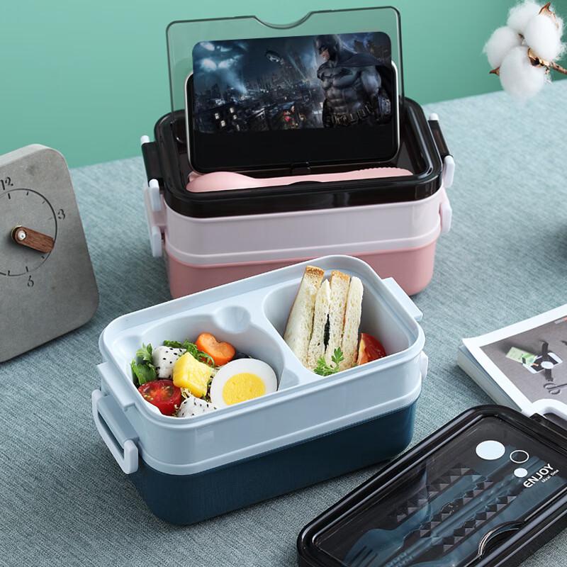 Zhi Shi Double-Layer Microwaveable Plastic Lunch Box