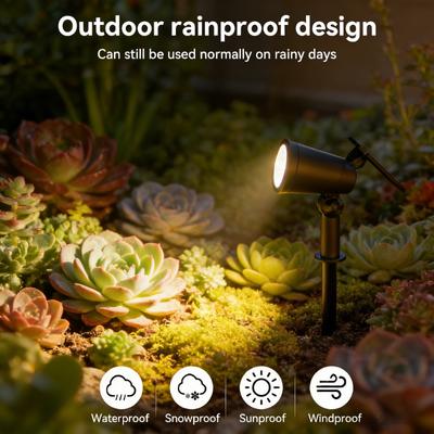 Solar LED Spotlight 9LEDs Outdoor IP65 Waterproof Adjustable Brightness Landscape Light for Garden Yard Path Lawn Decor