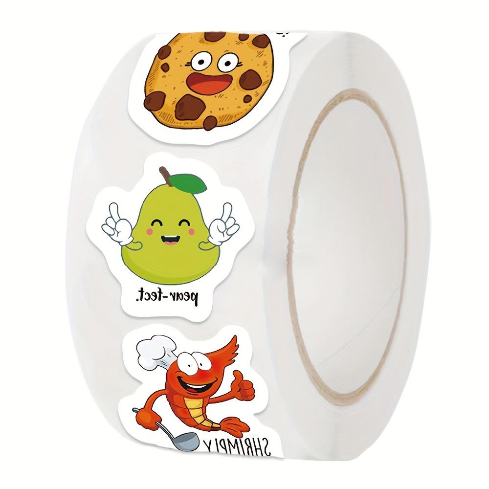 Fun Animal Reward Stickers | Colorful Food-Themed Designs with Motivational Phrases for Stationery, Laptops, Notebooks, Gift Sealing & Decoration