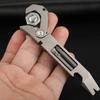 Multifunction Crowbars Screwdriver Bottles Opener for Camping Hiking Repair Titaniums Alloy Pry Bar Multipurpose Wrench