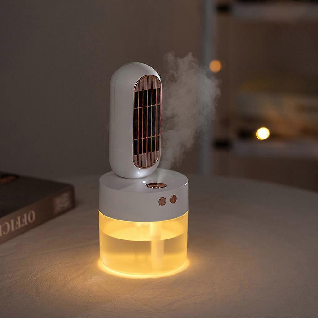 Personal USB Air Cooler Spray Humidifier Cooling Fan Visible Water for Tank