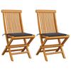 Day and Night - Day and Night Garden Chairs 2 Units with Anthracite Teak Wood Cushions