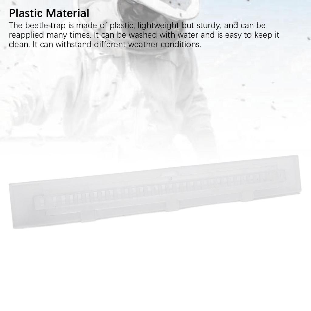10pcs Plastic Beetle Blaster Beehive Beekeeping Tools Reusable Clear Hive Beetle Traps Buckle Design