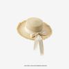 Women's Wide Brim Straw Hat with Ribbon Bow Adjustable Beach Sun Hat for Outdoor Travel Vacation Summer Accessories