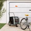 VidaXL Pet Bike Trailer Black and Grey 93853