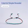 Bracelet en Coton Tressé Géométrique Coloré Fait Main
