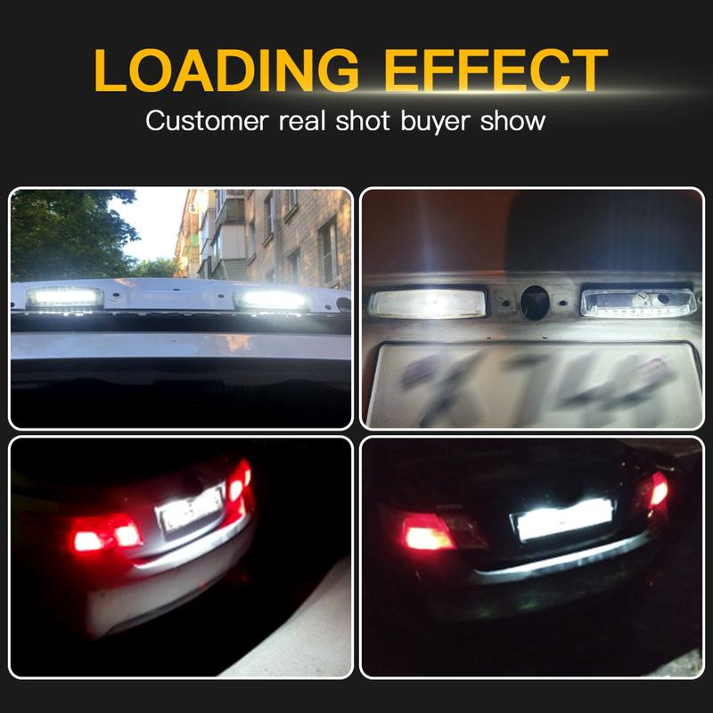 2Pcs For Mitsubishi Colt Plus Grandis 2003- Car LED License Plate Light Assembly 6000K Whit Canbus No Error Lamp Accessories