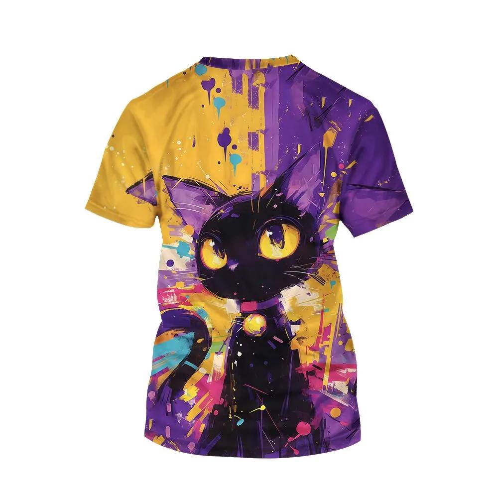 T-shirt Men's Fashion Printed Pattern Crew Neck Versatile Short Sleeve Casual Comfort Top