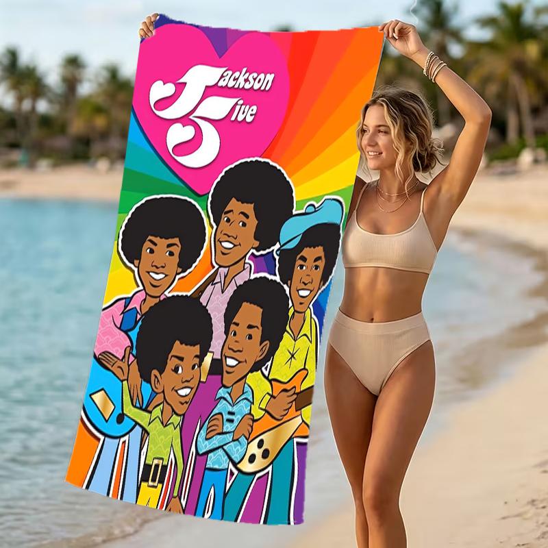 Beach Towel with The Jackson Pattern - soft,absorbent,machine washable Lightweight&Modern,swimming,Travel Essentials