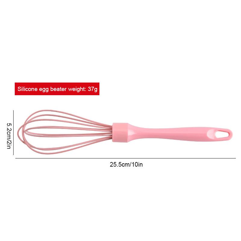 Manual Egg Beater Plastic Silicone Balloon Whisk Cream Coil Style Scratch Resistant Coated Household Cooking Baking Mixing Tools