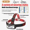 Sensor LED Headlamp Portable Red COB Camping Fishing Headlight USB Rechargeable Hat Helmet Head Flashlight Outdoor 18650 Lantern