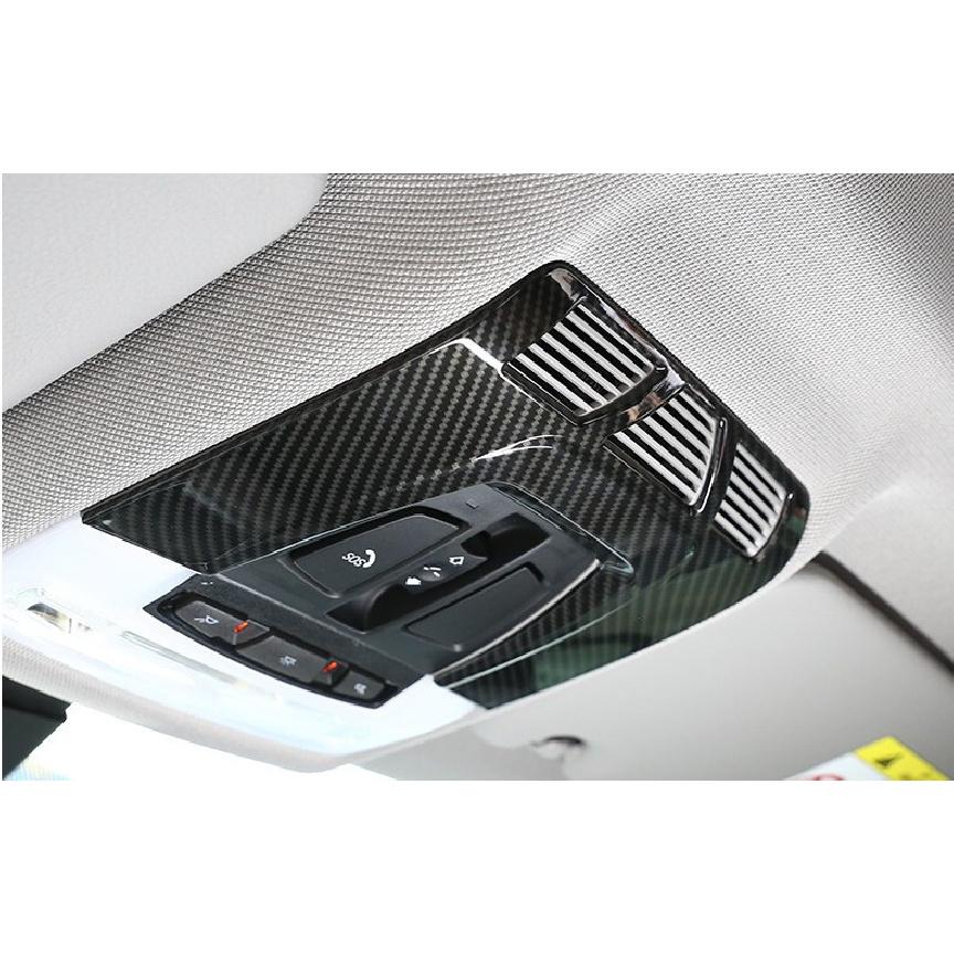 ABS Carbon Fiber Front Reading Lamp Frame Cover Trim For BMW X5 X6 F15 2014-2018