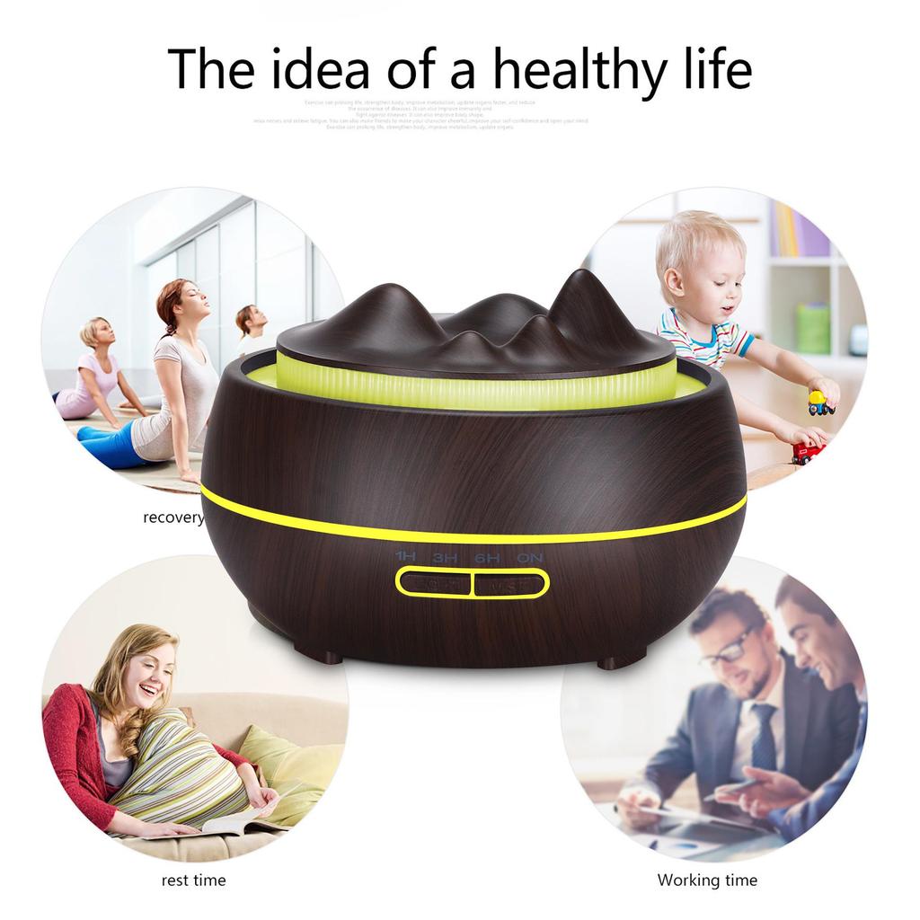 Creative Wood Grain Aroma Diffuser and Humidifier for Home Air Purification