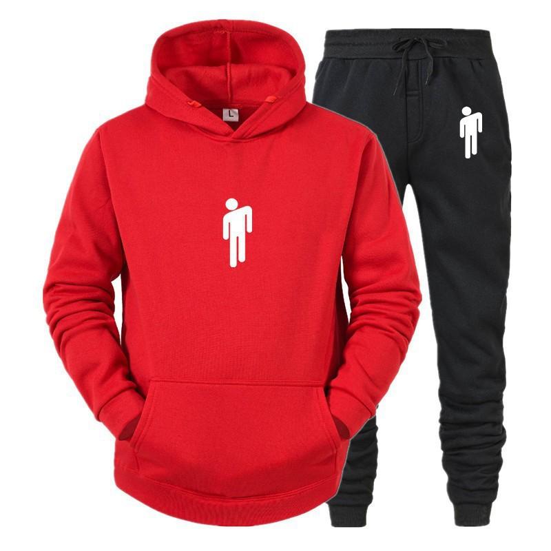 Hot Search Men's Women's Loose Hoodie Set Printed Couple Fashion