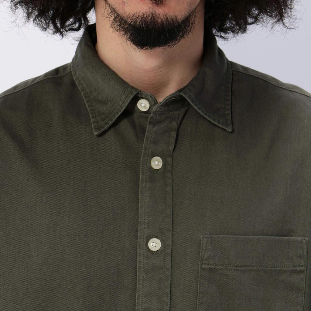 AVIREX Daily Twill Regular Shirts Size 075 Olive 6175109, Small,