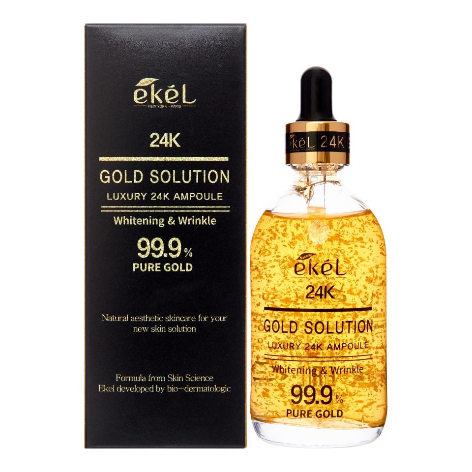 

Сыворотка для лица антивозрастная с частицами коллоидного золота EKEL Gold Solution Luxury 24K Ampoule 100 мл