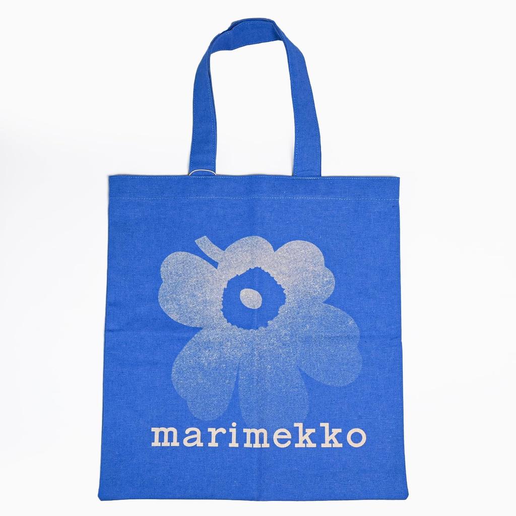[Marimekko] Vankka Unikko Tote Bag, Unikko Fabric Bag, Women's, Blue, 93981 093981 580, Scandinavian Design [Parallel Import]