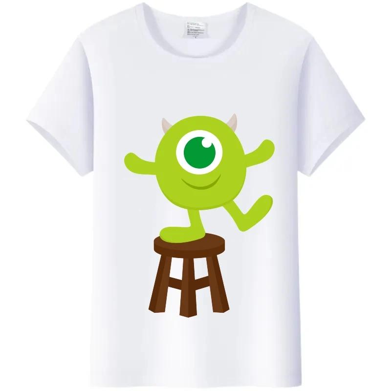 Casual Monsters, Inc. T-Shirt White Female TShirt James -P- Sullivan Funny Mr.Q Graphic Tees Aesthetic Clothing Unisex