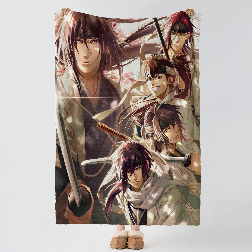 Game H-Hakuoki-I Throw Thick Comfort Flannel Quilt, Multi-scene Use Indoor Outdoor Daily Nap