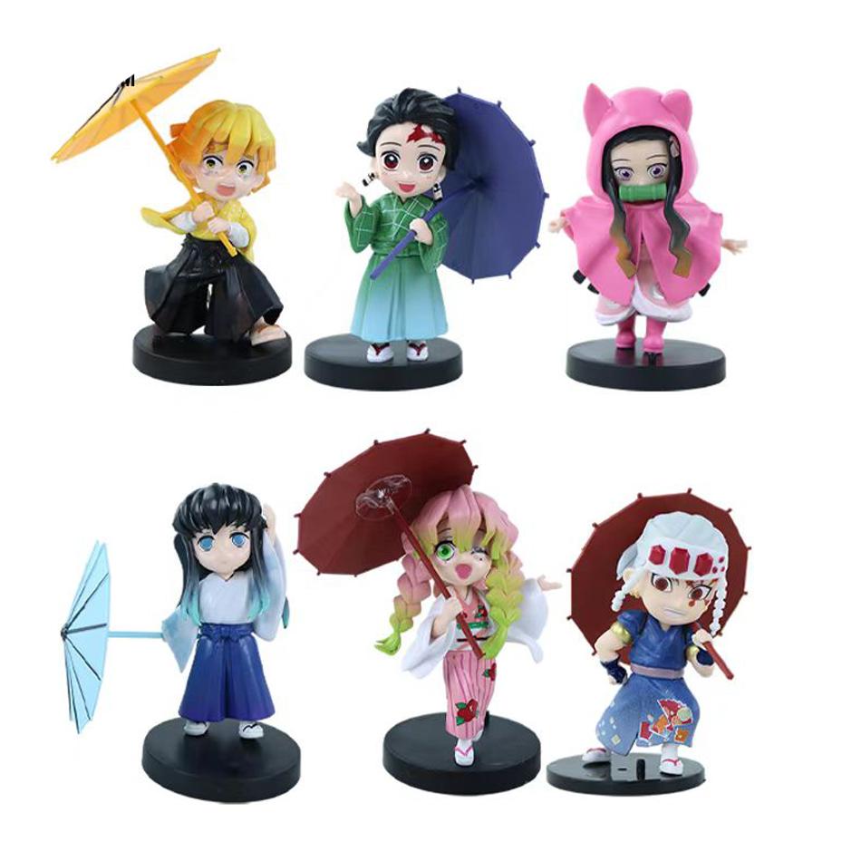 Demon Slayer Plum Rain Series Blind Box Figure - Mystery Toy Gift Featuring Kochou Shinobu Tomioka Giyuu Kanroji Mitsuri