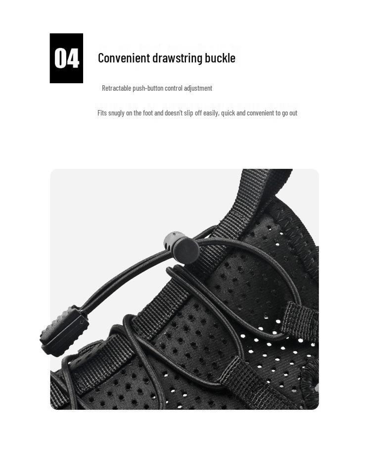 2025 Breathable Men's Closed-Toe Sandals - Non-Slip Casual Outdoor Beach Shoes, Trendy Summer Style, Plus Size Available
