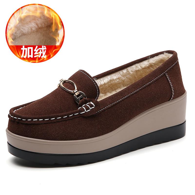 Autumn muffin shoes women's fashion platform versatile mother shoes one pedal non-slip casual women's shoes