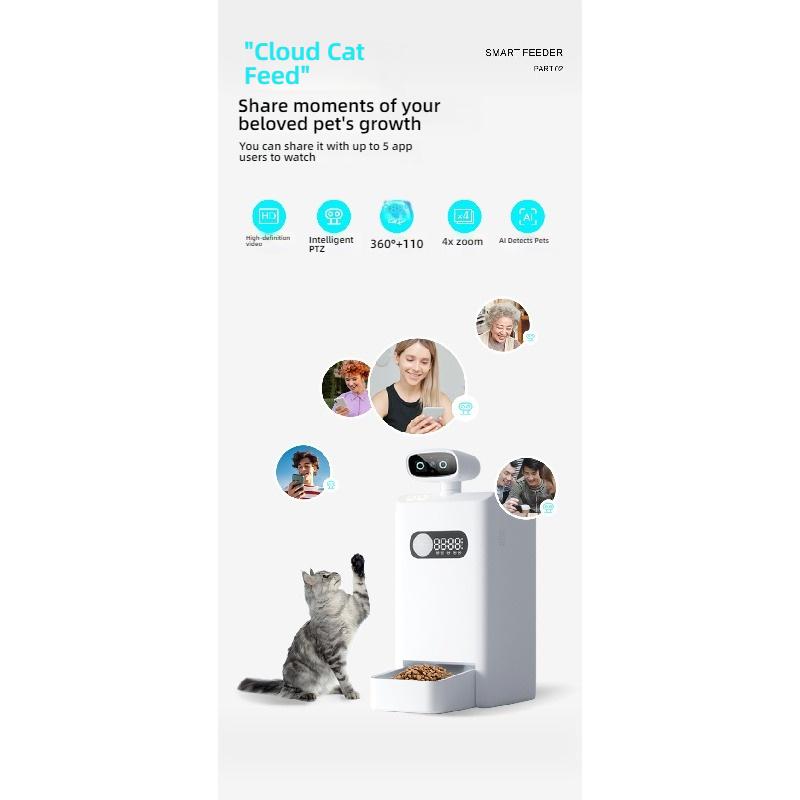 APP Control Visual Smart Pet Feeder Large Capacity Remote Video Automatic Food Dispenser