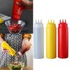 New Plastic Squeezing Sauce bottle Graduated Squeezable Squeeze Bottles Tableware Salad Jam Container