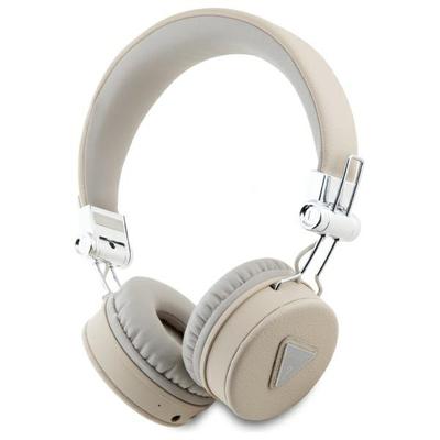 Guess Over-Ear Headphones Bluetooth Enc    Gubh70Pgtspse Beige/Beige Grained Classic Round Shape