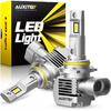 AUXITO Upgraded 9012 Bulbs, 44000LM 6000K Driving Lights With Cooling Fan, Plug & Play HIR2 Fog Light Bulbs, Super Bright IP68 Waterproof, Pack Of 2