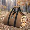 Amagabeli Toile Sac à bûche Cheminée Sac de chauffage Imperméable Transporteur de bois extérieur rangement pour le bois de